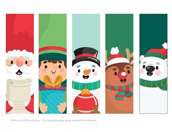Preview of Christmas Stickers ,Christmas Bookmarks all printable files