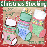 Christmas Art Project – CHRISTMAS STOCKING Craft & Card - 
