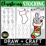 Christmas Stocking Drawing, Coloring and Craft Printables