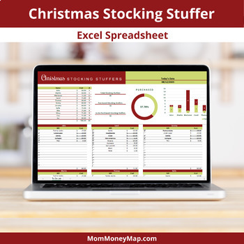 Preview of Christmas Stocking Stuffer List Excel Spreadsheet