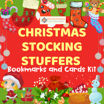 Preview of Christmas Stocking Stuffers Bookmark and Thank you Cards (And more)! kit