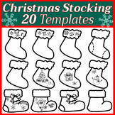 Christmas Stocking Templates Door Decorations for the Clas