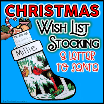 Preview of Christmas Stocking Wish List and Letter to Santa | Holiday Craft