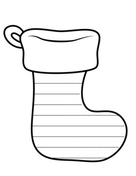 Christmas stocking paper craft (color template).