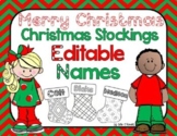 Christmas Stockings with Student Names - Editable