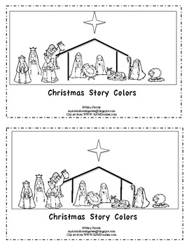 Preview of Christmas Story Colors-Kindergarten Emergent Reader