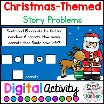 Preview of Christmas Story Problems | For Google Slides™ | Distance Learning |
