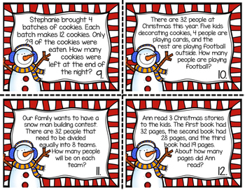 Christmas Story Problems for 3rd Grade Math by Kayla Graves | TPT