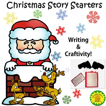 Preview of Christmas Story Starters & Craftivity