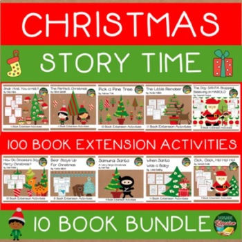 Preview of Christmas Story Time 10 Book Bundle 100 Reading Extension Activities NO PREP
