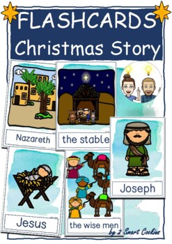 Christmas Story flash cards Nativity ESL English vocabulary Religion ...