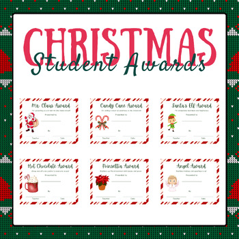 Preview of Christmas Student Awards Flash Cards