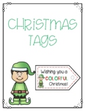 Christmas Student Tags- Crayons/Markers/Colored Pencils