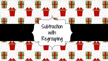 Preview of Christmas Subtraction with Regrouping