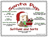 Christmas Suffixes- Word Work -s, -es, -d, -ed,-ing, -er, 