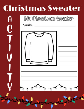 Christmas Sweater Activity | Writing Practice by Lavender Lessons