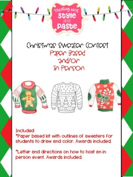 Christmas Sweater Contest by Teaching with Style and Paste | TpT