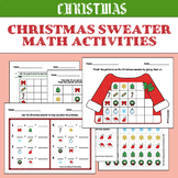 Christmas Sweater Math Activities- Patterns, Count, Graph,