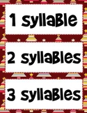 Christmas Syllable Sort (1, 2 and 3 Syllables)