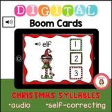 Christmas Syllables Boom Cards Distance Learning
