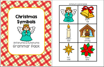 Christmas Symbols Antonyms and Synonyms Grammar Pack