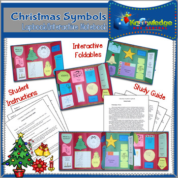 Preview of Christmas Symbols Lapbook / Interactive Notebook - EBOOK