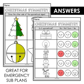 Christmas Cutting Practice Symmetry Worksheets - Itsy Bitsy Fun