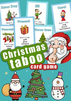 Preview of Christmas TABOO card game