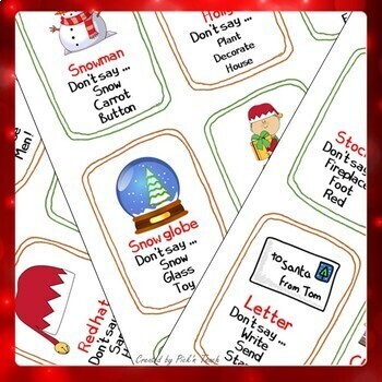 Christmas TABOO game + Slideshow + free envelope by Pick'n Teach