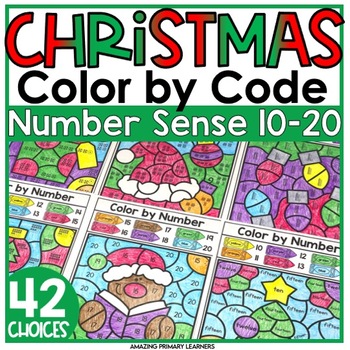 Preview of Christmas TEEN Coloring Pages Gingerbread Math Color by Code Color by Number