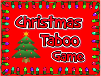 Preview of Christmas Taboo Game  (EFL/ESL activity)