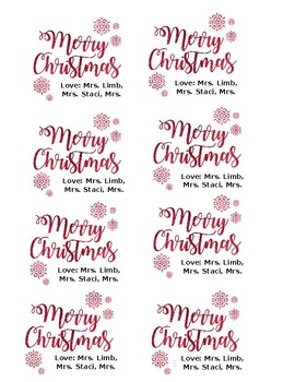 Christmas Tags by KC's Designs | Teachers Pay Teachers