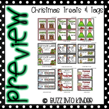 Christmas Tags &amp; Treats! by Buzz Into Kinder | Teachers Pay Teachers