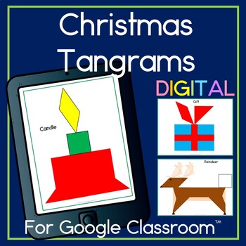 Preview of Christmas Tangrams Congruent 2D Shapes Math Puzzle Brain Teasers Digital Version