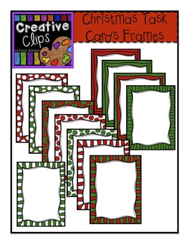 Preview of Christmas Task Card and Product Frames {Creative Clips Digital Clipart}