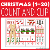 Christmas Task Cards Count and Clip (1-20), Christmas Pres