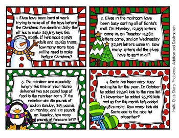 Christmas Task Cards: Fourth Grade by Miss V in Elementary | TPT