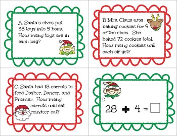 Christmas Task Cards - Multiplication and Division by SpEd is My Cup of Tea