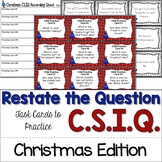 Christmas Task Cards Writing Sentences with CSIQ
