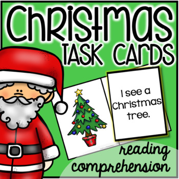 Christmas Task Cards : reading comprehension (pre-primer) | TpT