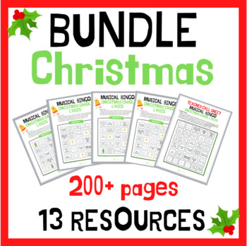 Preview of Christmas Teaching Resources BUNDLE Bingo, Wordsearches & Winter Vivaldi Booklet