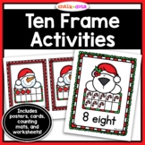Christmas Ten Frame Activities (1-10) | December Math Center