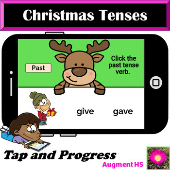 Preview of Christmas Verb Tenses Boom Cards™