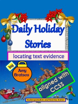 Preview of Christmas Text Evidence Daily Comprehension Passages