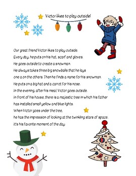 Preview of Christmas Text - First grade