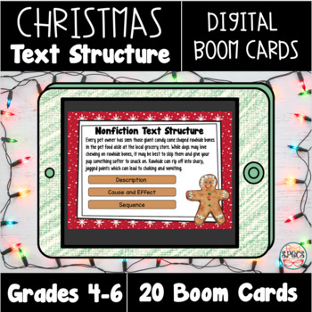 Preview of Christmas Text Structure Digital Boom Cards
