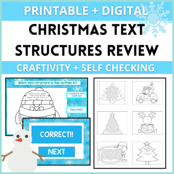 Preview of Christmas Text Structures Review