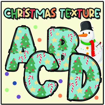 Preview of Christmas Texture Display Letters