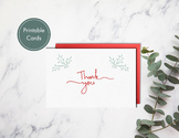 Christmas Thank You Cards From Teacher To Students or Pare