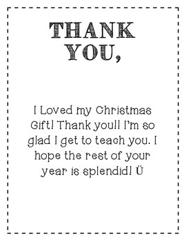 thank note for gift